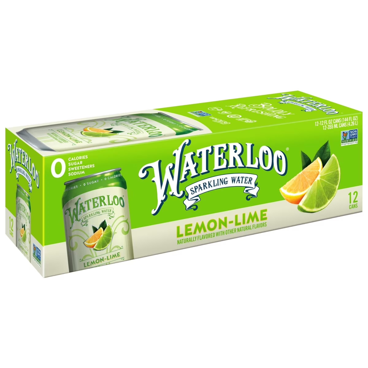 Waterloo Sparkling Water Naturally Flavored 12 Fl Oz Cans (Pack of 12)