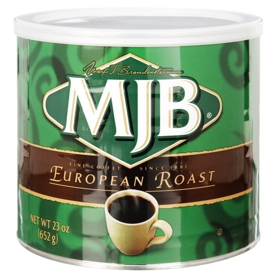 MJB European Ground Coffee Dark Roast 23 Ounce Can