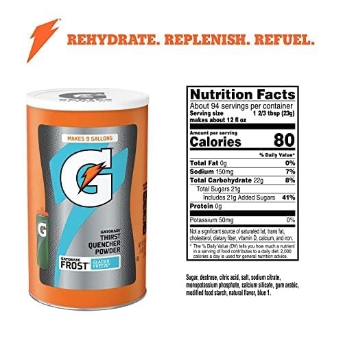 Frost Glacier Freeze Hydration Powder 76.5 Ounce – Make 9 Gallons of Refreshment
