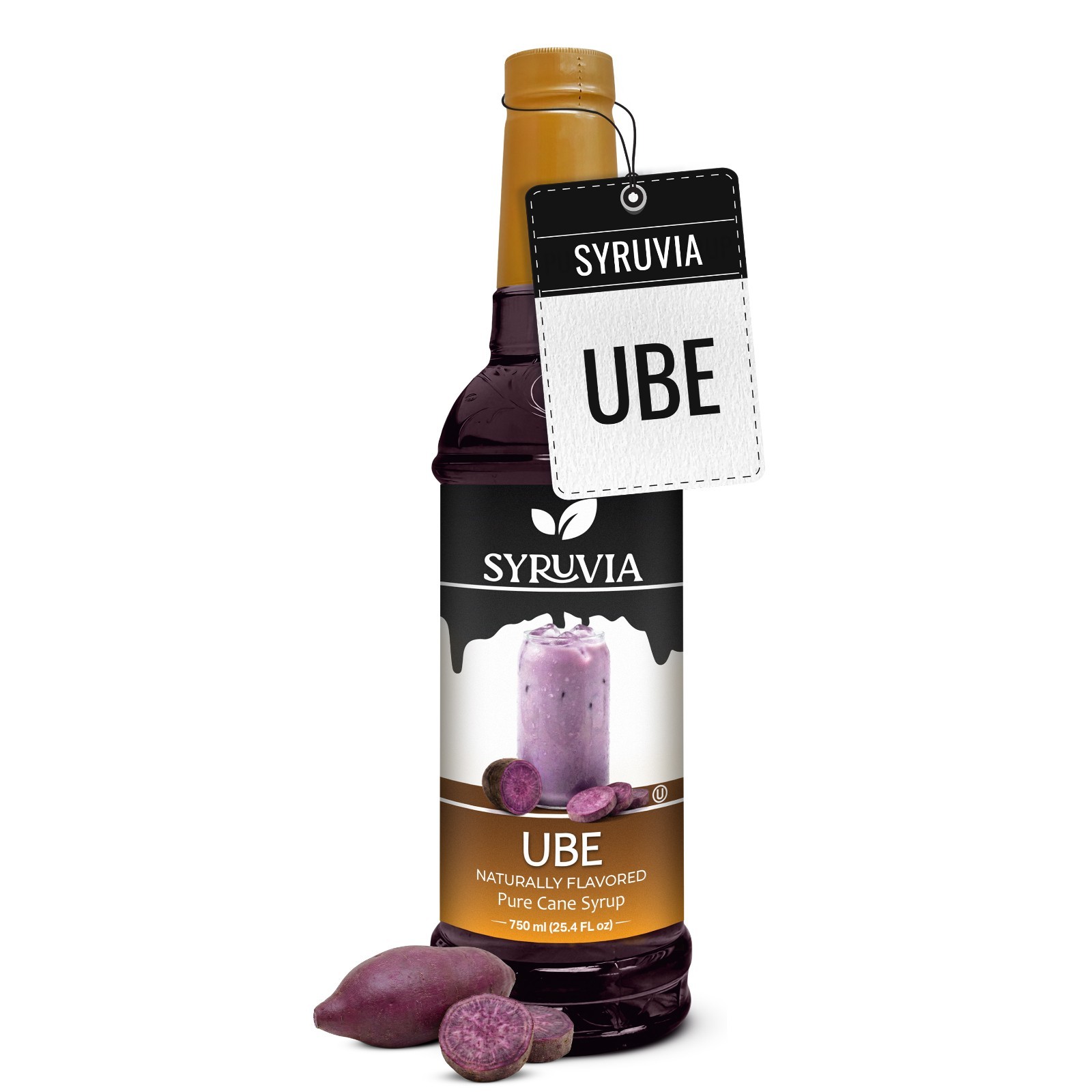 Syruvia Ube Syrup 25.4 fl oz, Perfect for Cocktails, Desserts & More