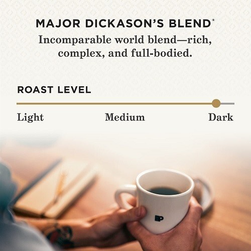 Peet’s Coffee Major Dickason’s Blend Dark Roast Coffee K-Cup Pods, 88 Count.