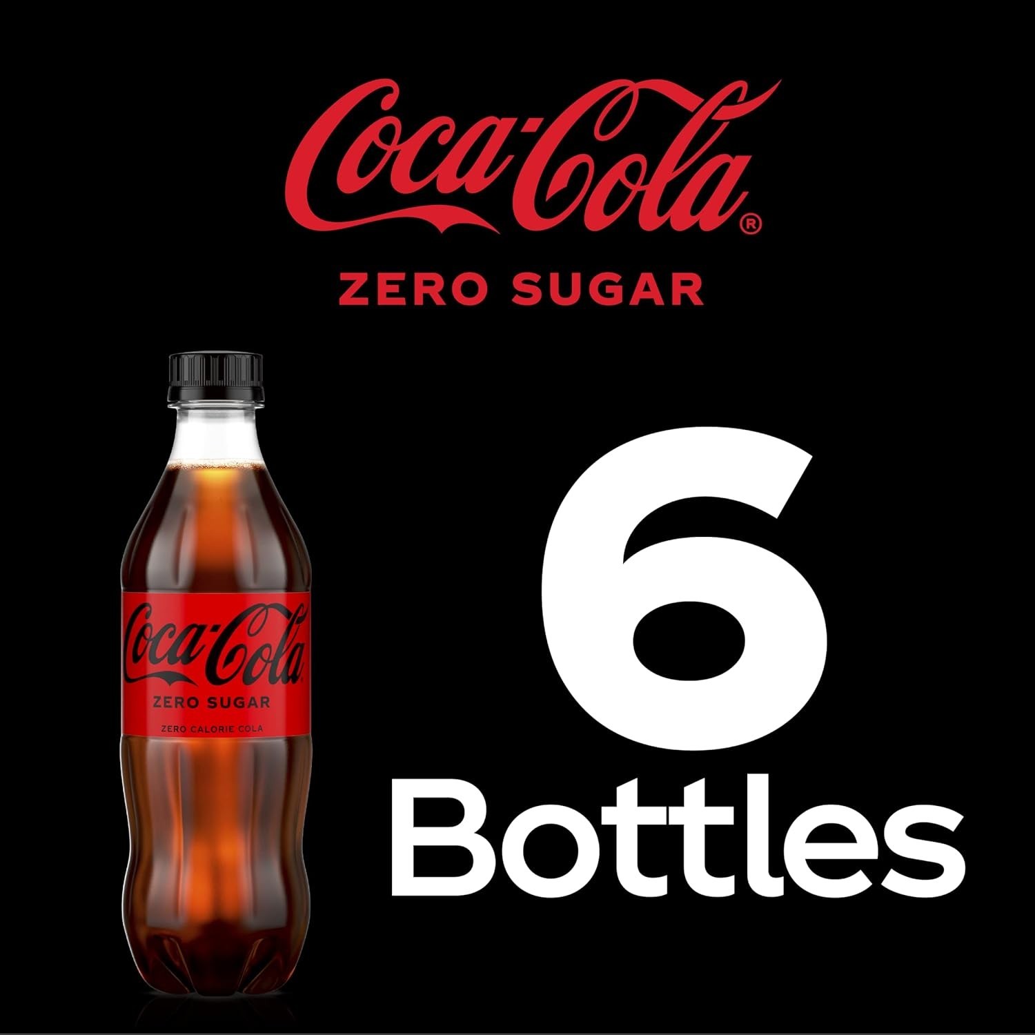 Zero Sugar Coke Soft Drink, 16.9 fl oz Bottles, Perfect for Anytime Refreshment