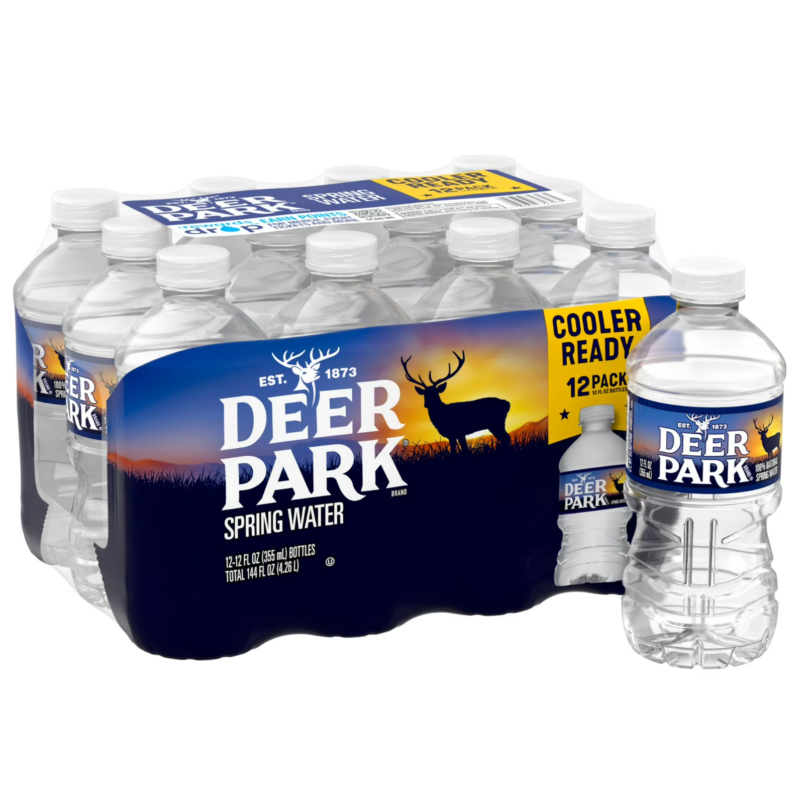 Deer Park Spring Water, 12 fl oz, 12-pack Plastic Bottles(2 pack) -Free Shipping