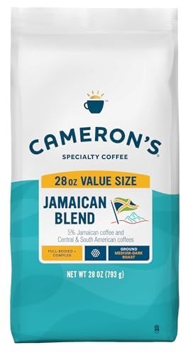 Jamaican Blend Ground Coffee 28 Ounce Bag Medium Roast Smooth Arabica Bean