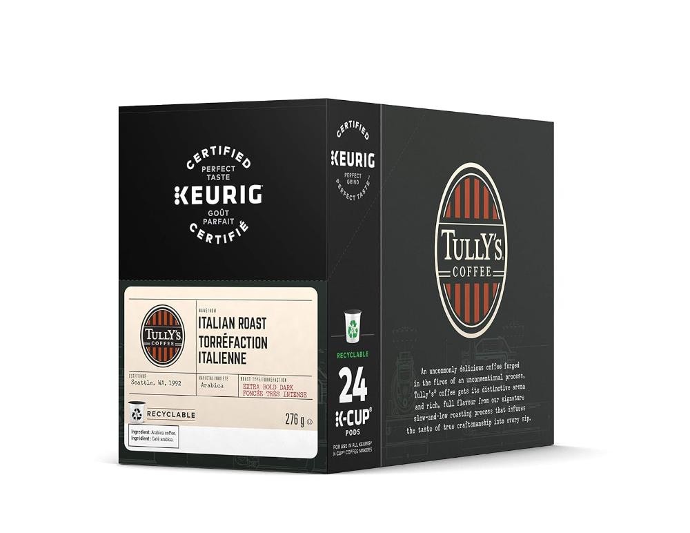 Tully’s Coffee Italian Roast, Keurig K-Cups (24 Count)