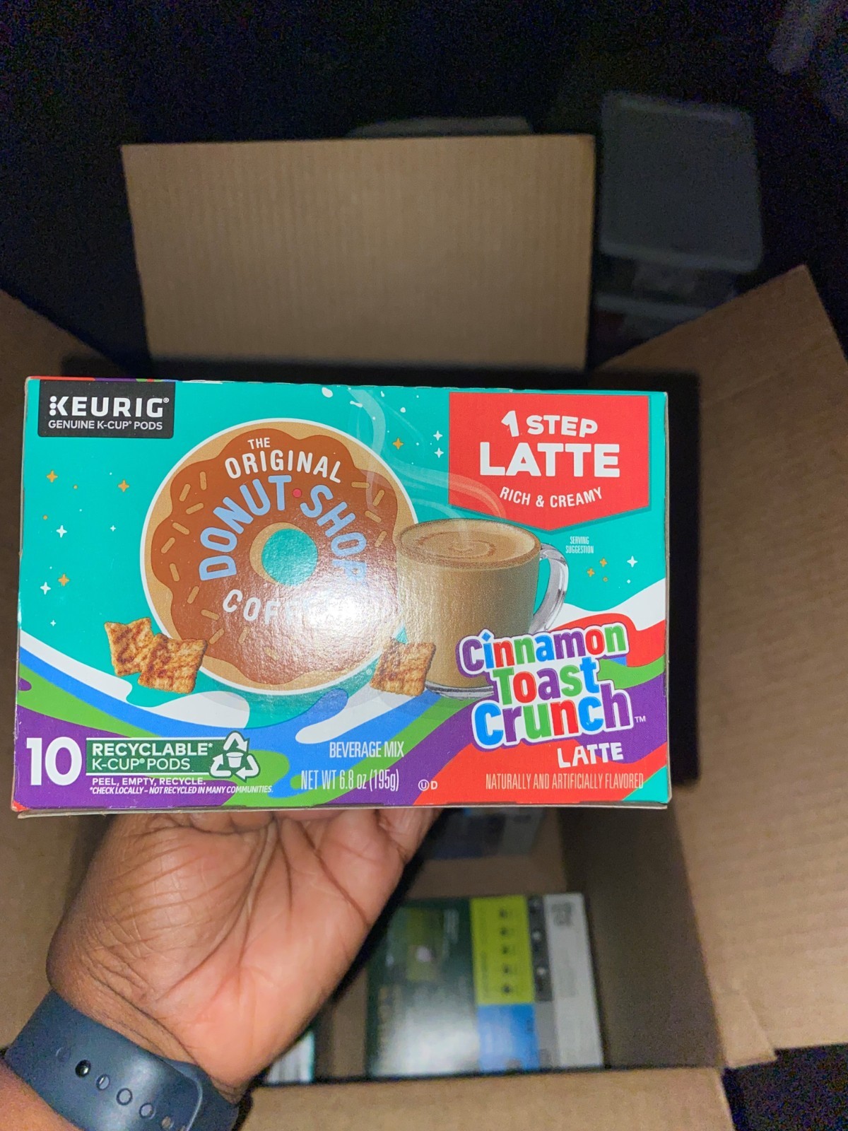 The Original Donut Shop, One Step Cinnamon Toast Crunch Latte K-Cup Coffee Pods,