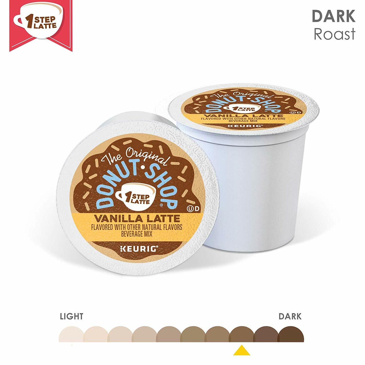 The Original Donut Shop Vanilla Latte Coffee 10 to 160 K cup Pods Pick Any Size