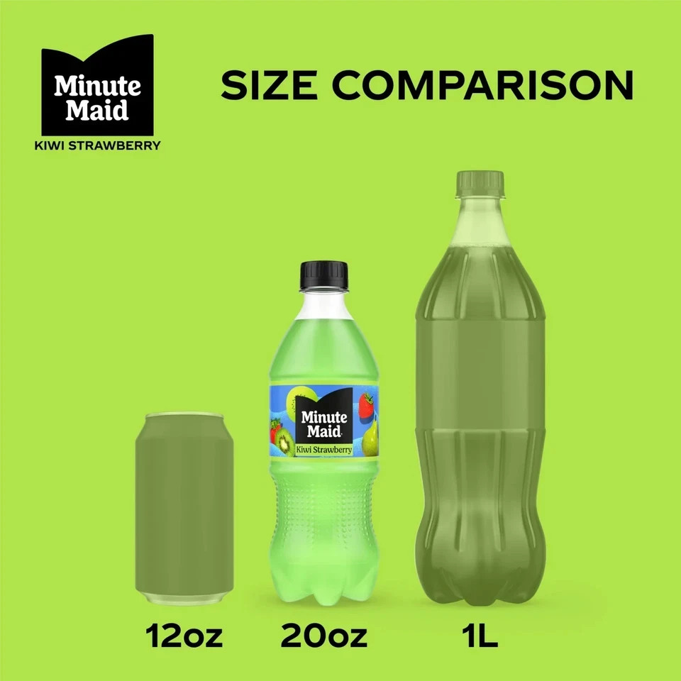 Minute Maid Kiwi Strawberry 20FL OZ Bottles – Refreshing Fruit Drink 24CT Case
