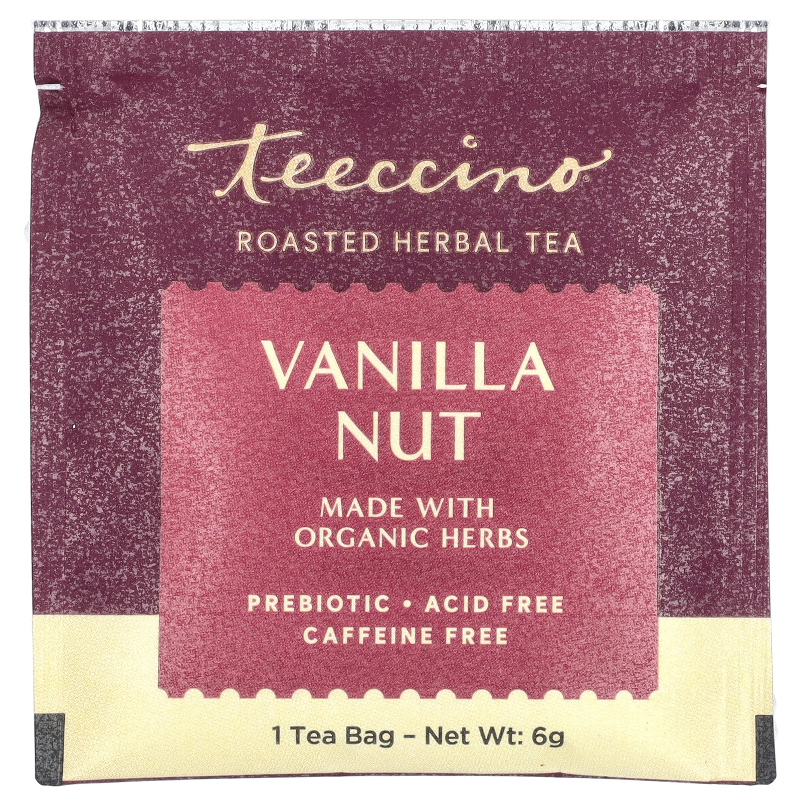 Roasted Herbal Tea, Vanilla Nut, Caffeine Free, 10 Tea Bags, 2.12 oz (60 g)
