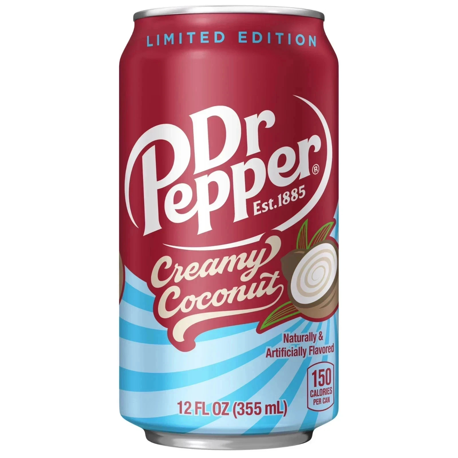 Share Dr Pepper Creamy Coconut Soda Pop, 12 Fl Oz, 12 Pack Cans Free Shipping