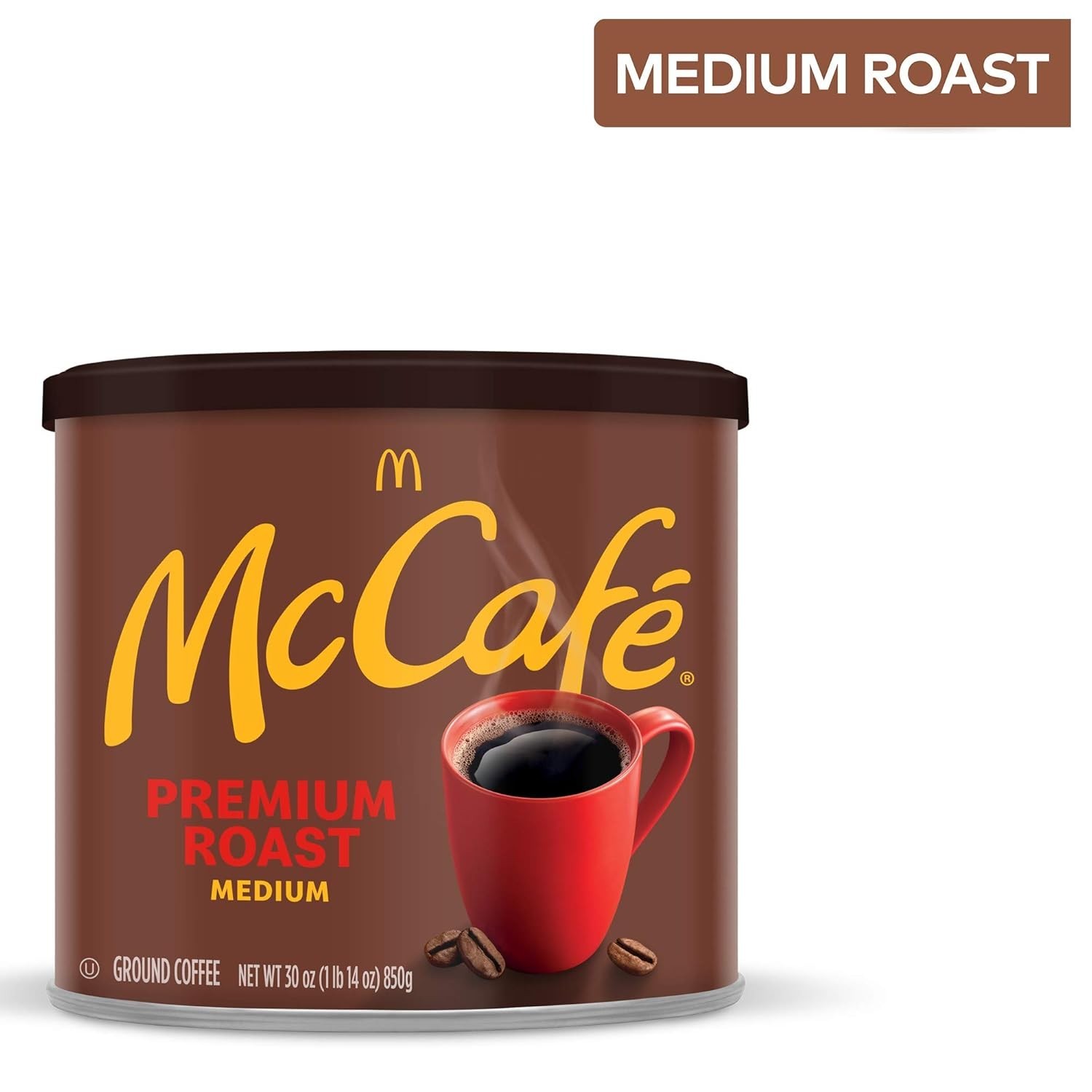 Delightful McCafé Medium Roast Ground Coffee – 30 oz Canister for Anytime Taste