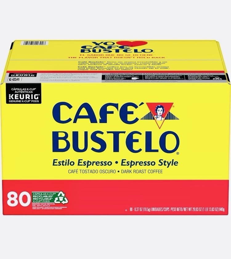 Café Bustelo Coffee Espresso Style K-Cups, Dark Roast, 80 ct.Free Shipping.New
