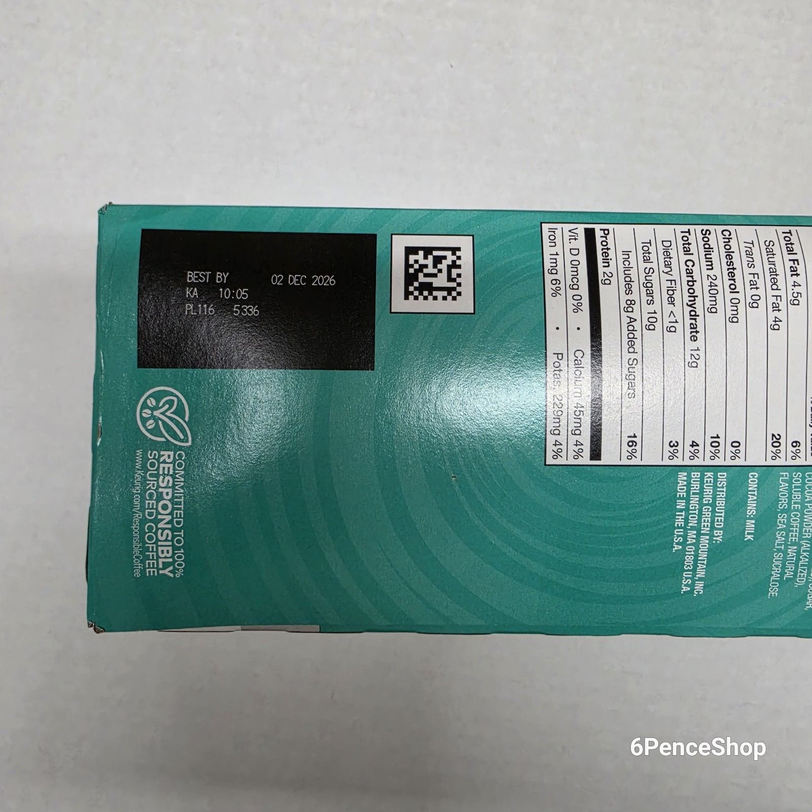 AS IS Exp 12/2026 The Original Donut Shop 8179 One Step Latte K-Cup Mocha 20/BOX