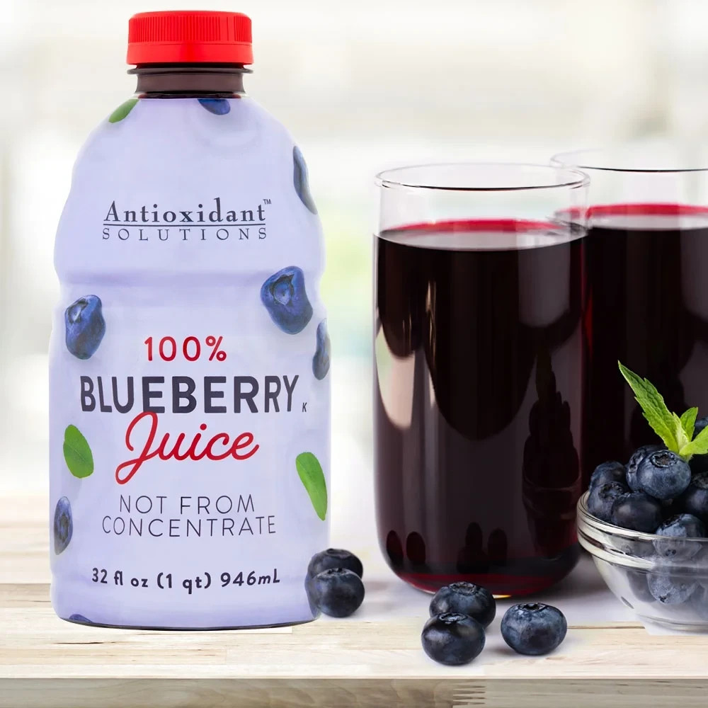 (2 pack) Antioxidant Solutions 100% Blueberry Juice Not from Concentrate…