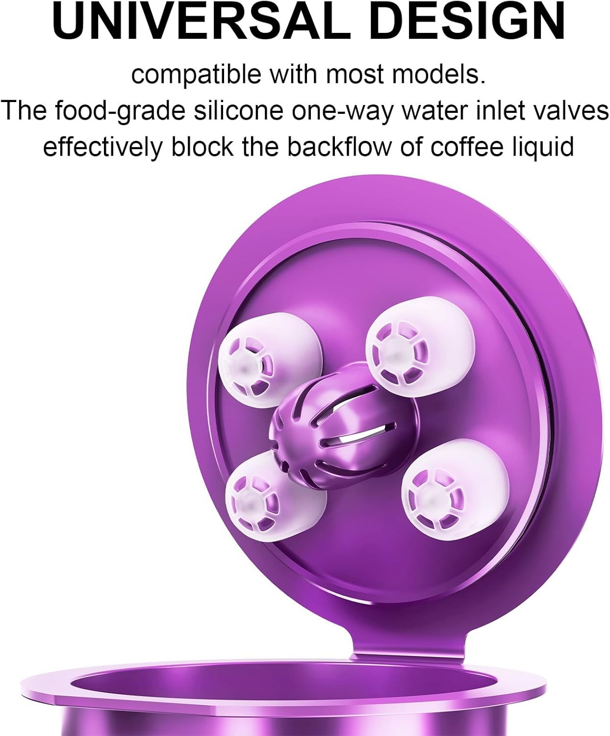 Universal Refillable Coffee Pods with 5 Holes, Suitable for K Cups, Refillable C