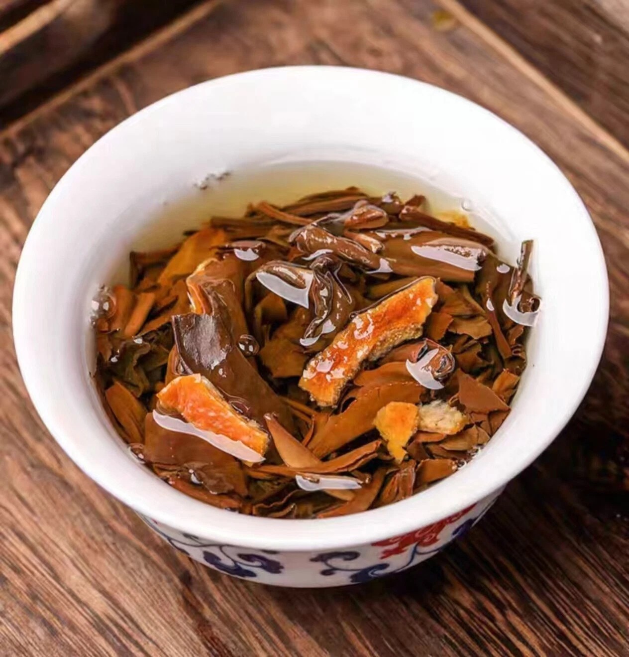FuDing Dried tangerine white tea orange peel Shou Mei White Tea small cake tea