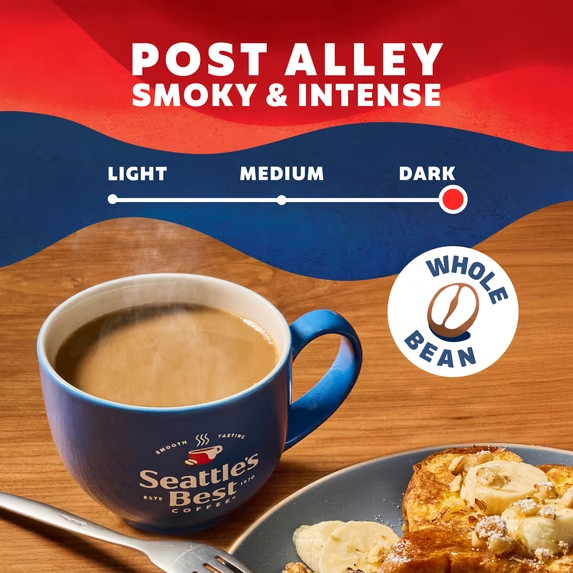 Seattle’s Best Coffee, Post Alley Dark Roast Whole Bean Coffee for Cold Brew or