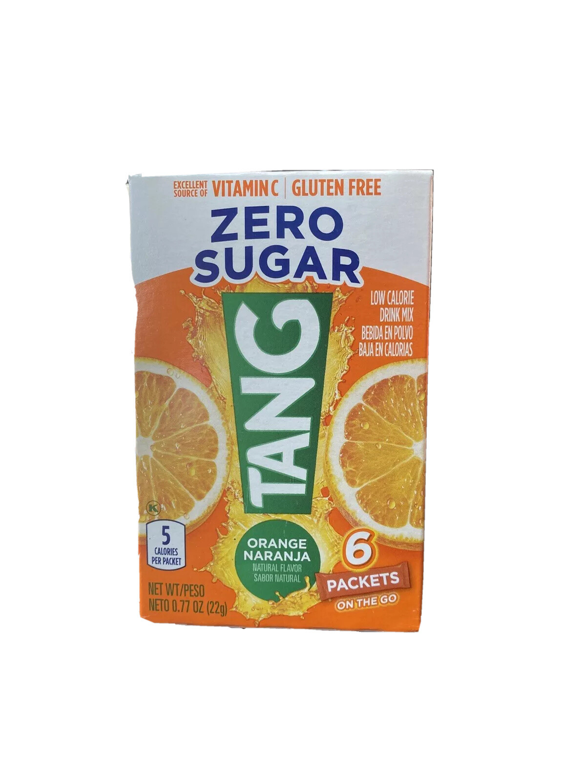 Tang Orange Singles Drink Mix Zero Sugar 6 Boxes (36 Packs) Best by 2025