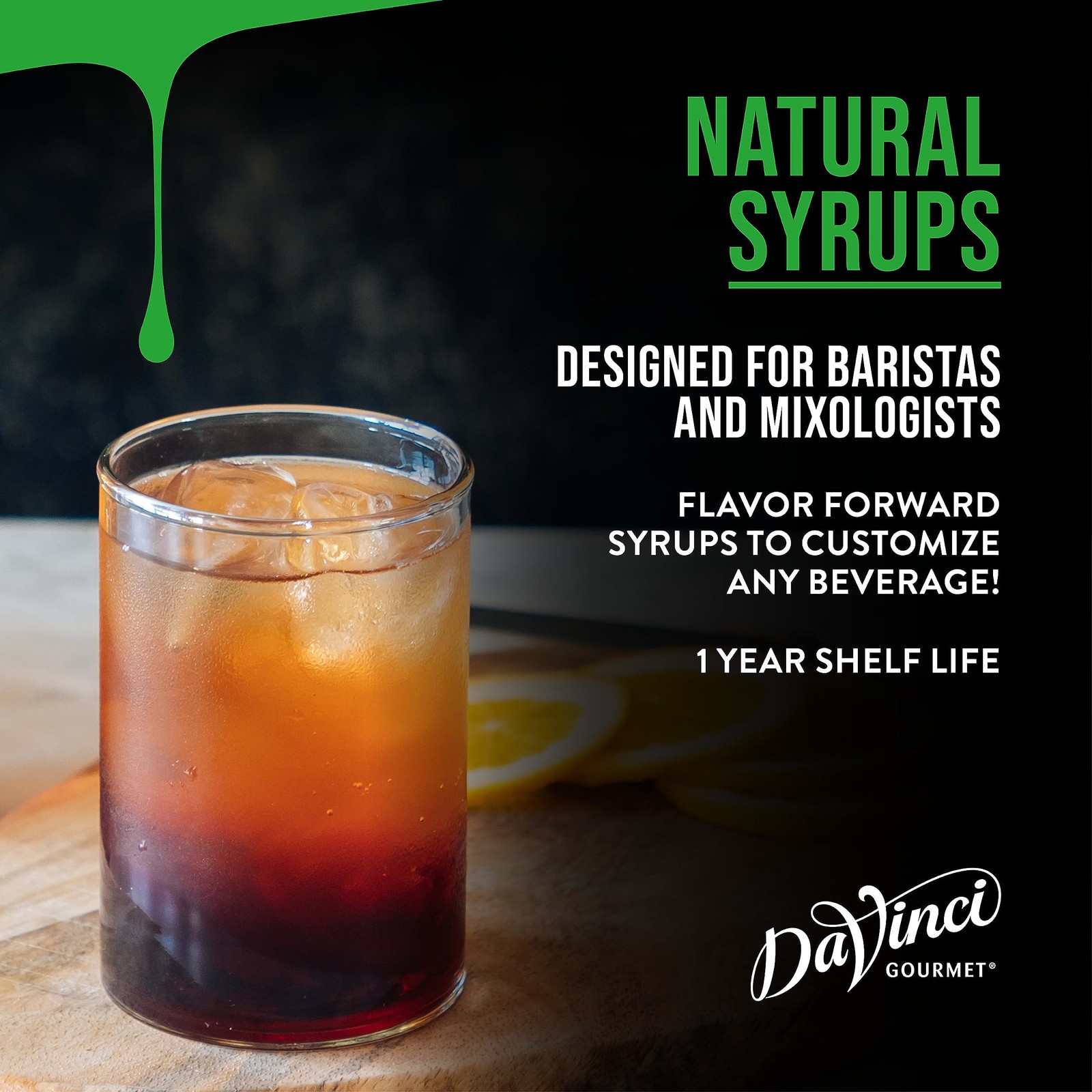 Blood Orange Coffee Syrup Flavoring for Drinks Cocktails 25.4 fl oz