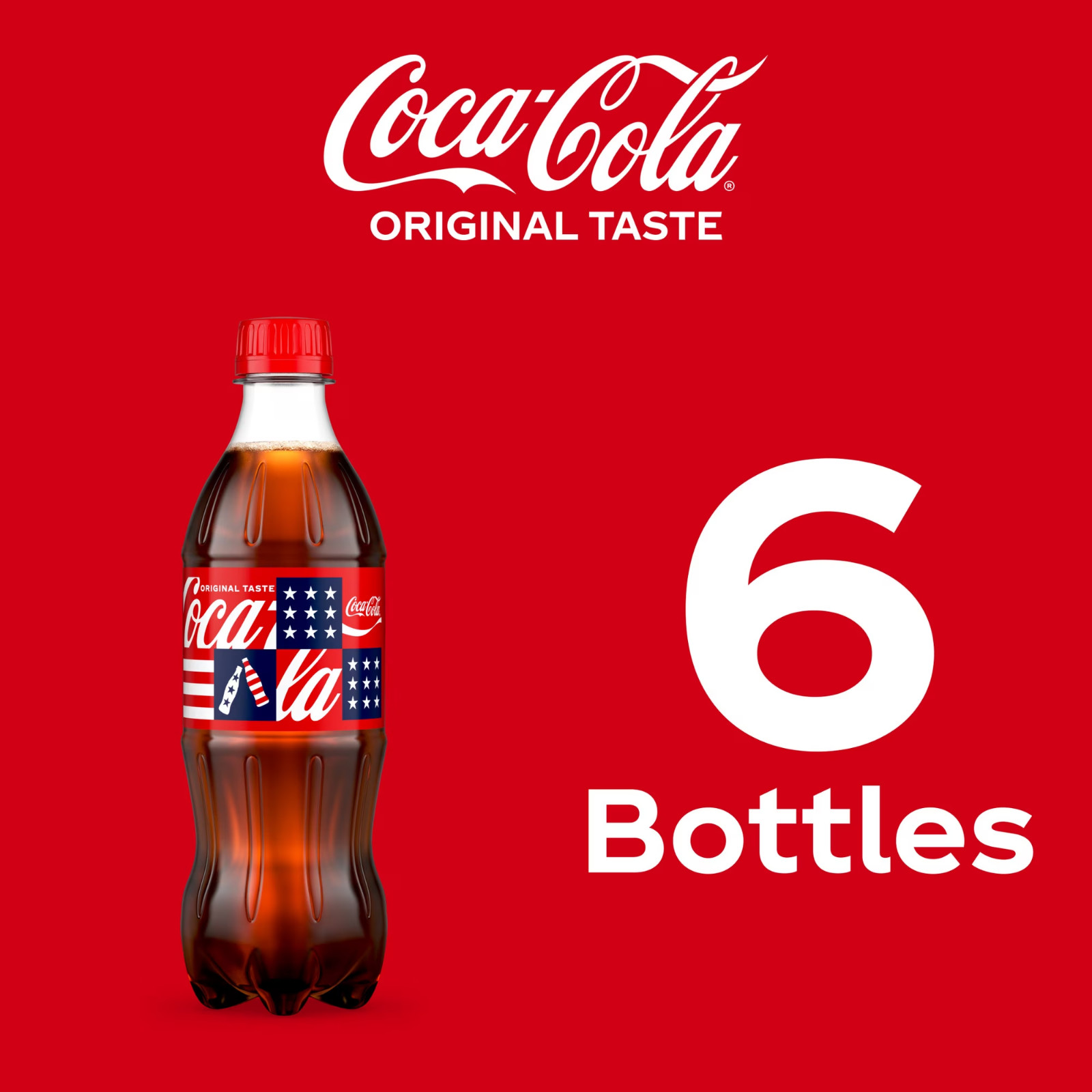 Coca-Cola Soda Pop Bottles, 16.9 fl oz, 6 Pack @@