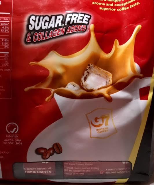 Trung Nguyen G7 Collagen 3-in-1 Instant Coffee Sugarfree US Seller