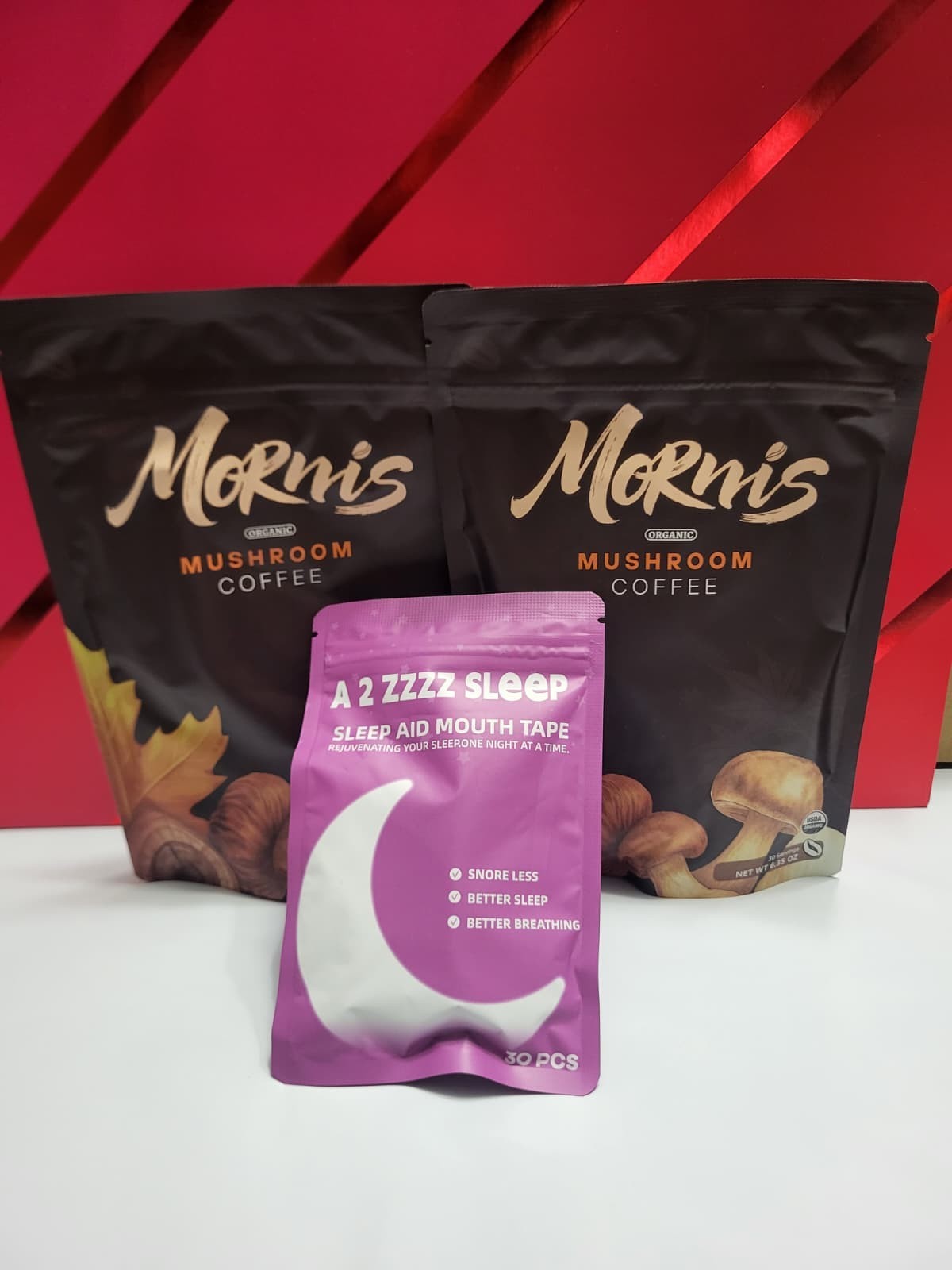 2 Pack Mornis organic Mushroom Coffee 30 servings ( 6.35) oz free Mouth Tape