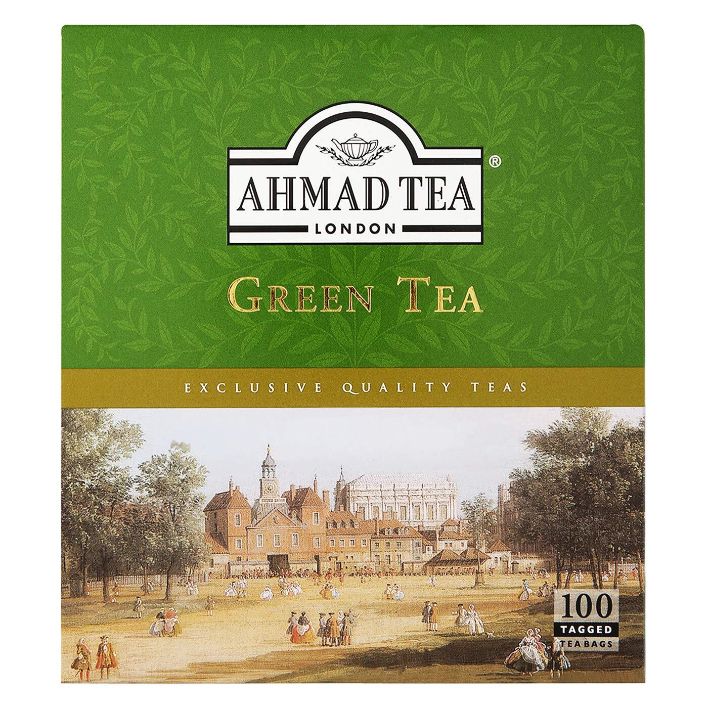 Ahmad Tea Green Tagged Teabags, 100 Count (200 Gram)