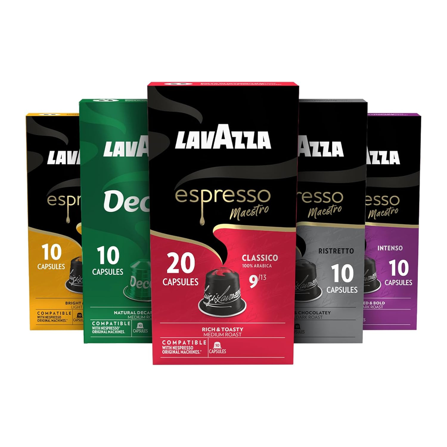 Espresso Variety Pack of Aluminum Capsules Compatible with Nespresso* Original M