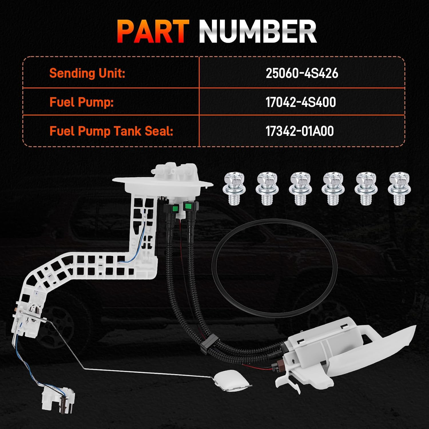 Upgrade Fuel Pump Assembly with Pump & Sending Unit Compatible with Nissan Front