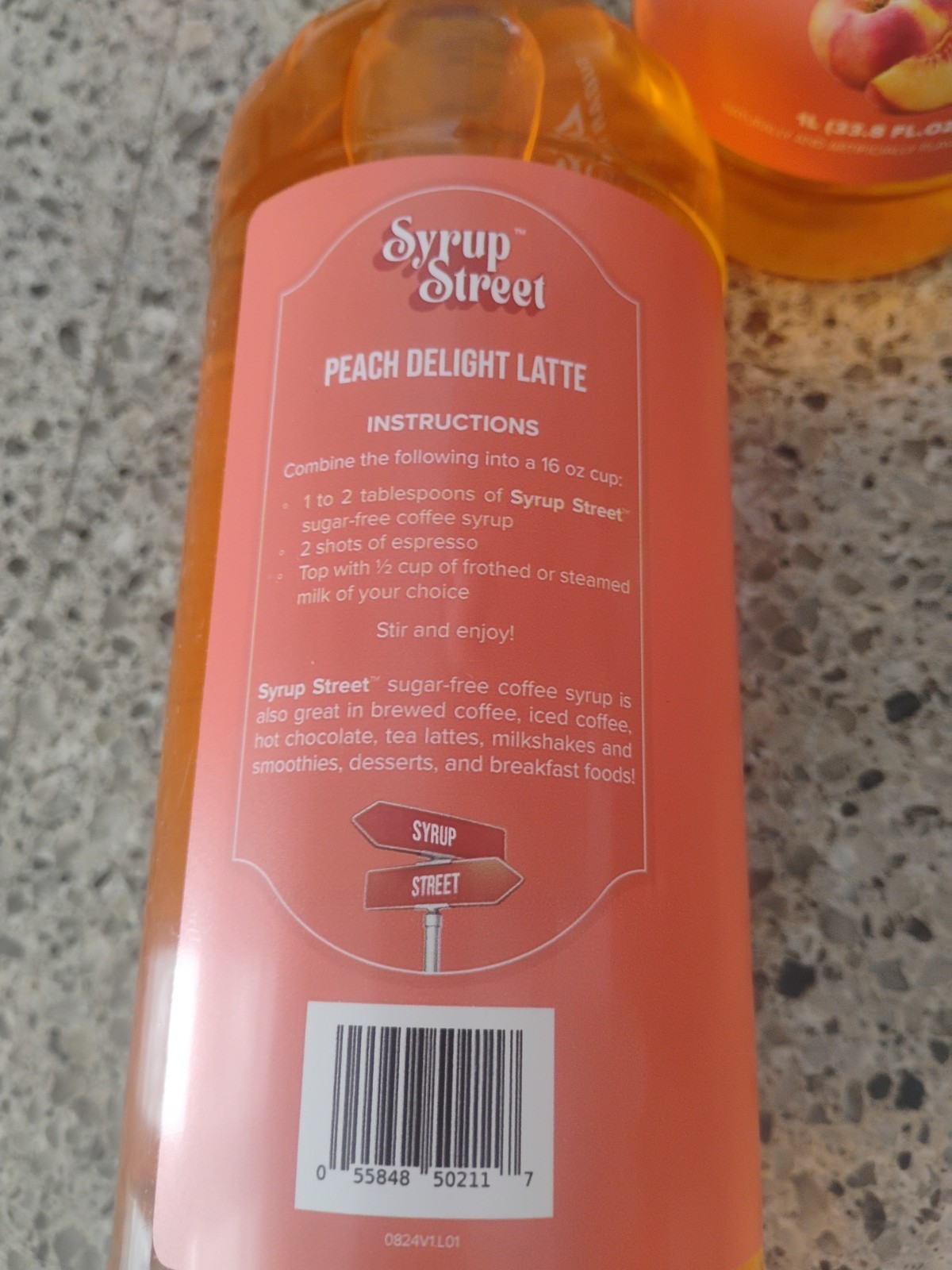 Peach Delite Sugar Free Coffee/Water/Drinks Flavoring Syrup 2 – Syrup Street
