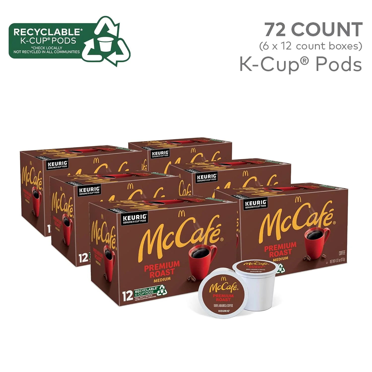 McCafe Premium Roast Coffee Medium Roast 72 Count