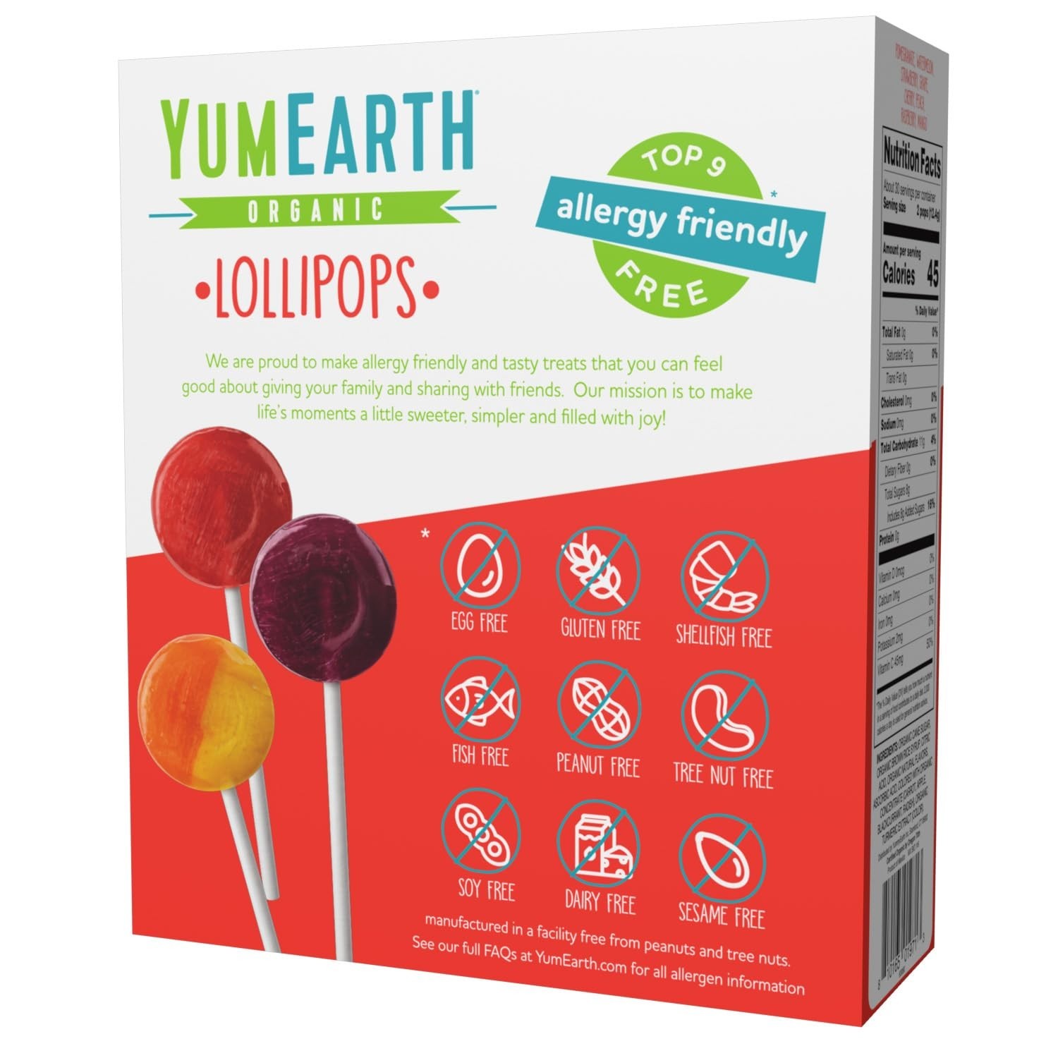 Individually Wrapped Fruit-Flavored Lollipops – Gluten-Free & Non-GMO, 60 Count