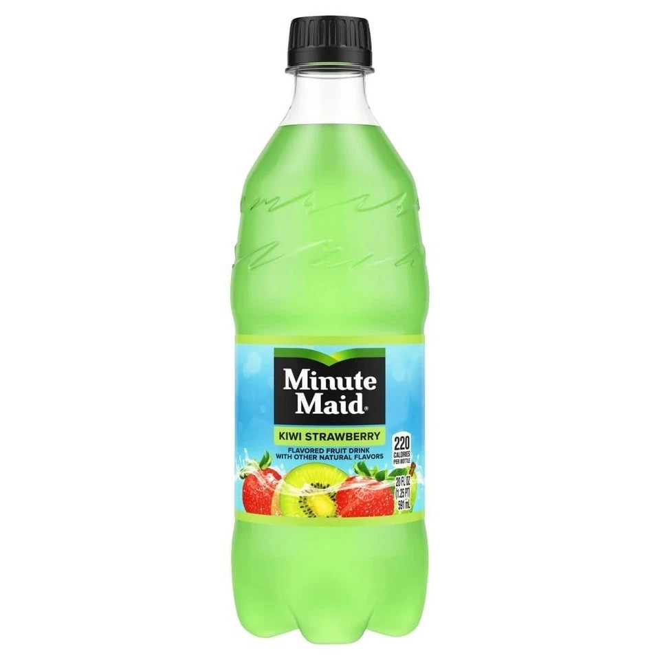 Minute Maid Kiwi Strawberry 20FL OZ Bottles – Refreshing Fruit Drink 24CT Case