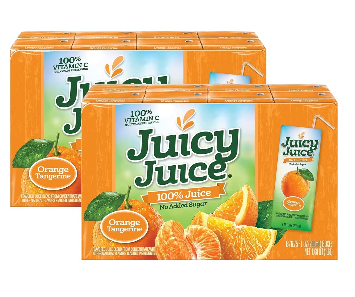 Juicy Juice Orange Tangerine Juice Single Serve Box, 54 Fluid Ounce – 2 per case