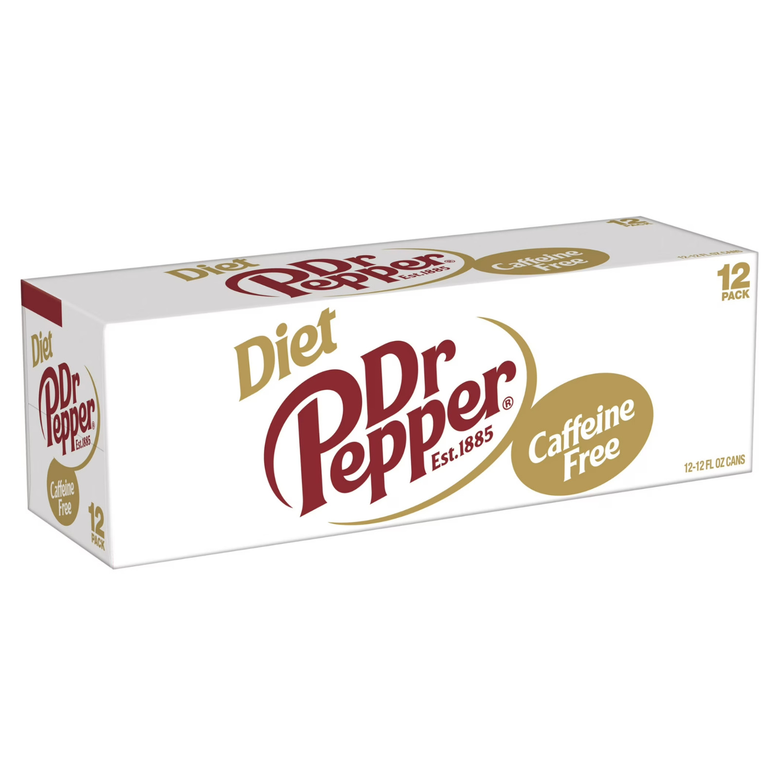 Diet Dr Pepper Caffeine Free Soda Cans 12 fl oz (12 Pack) – Pack of 2 | 24 Total