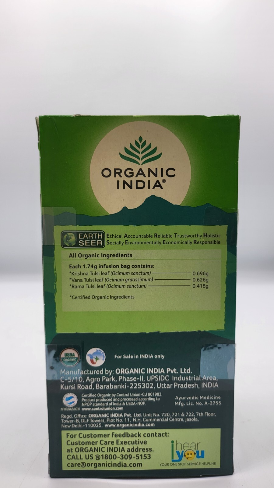 Tulsi Original EXP.12/2025 OFFICIAL USA Tea USDA Organic India USA OFFICIAL
