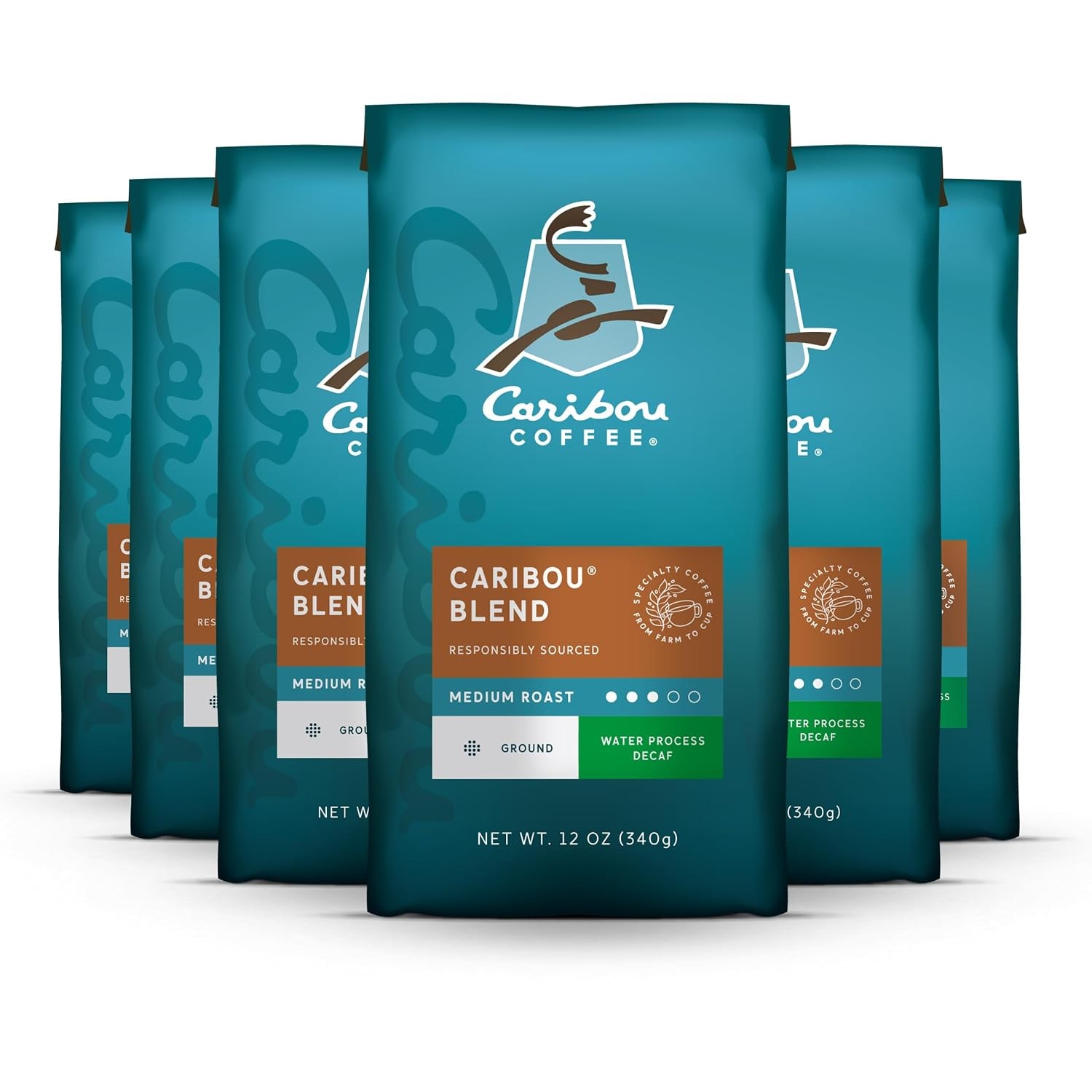 Caribou Coffee Caribou Blend Ground Coffee Medium Roast 6 Bags , MAY/19/2026
