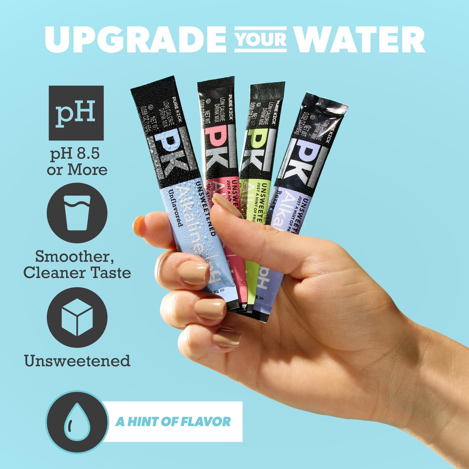Pure Kick Alkaline pH 8.5 or Higher Powdered Drink 0.06 Ounce (Pack of 30)
