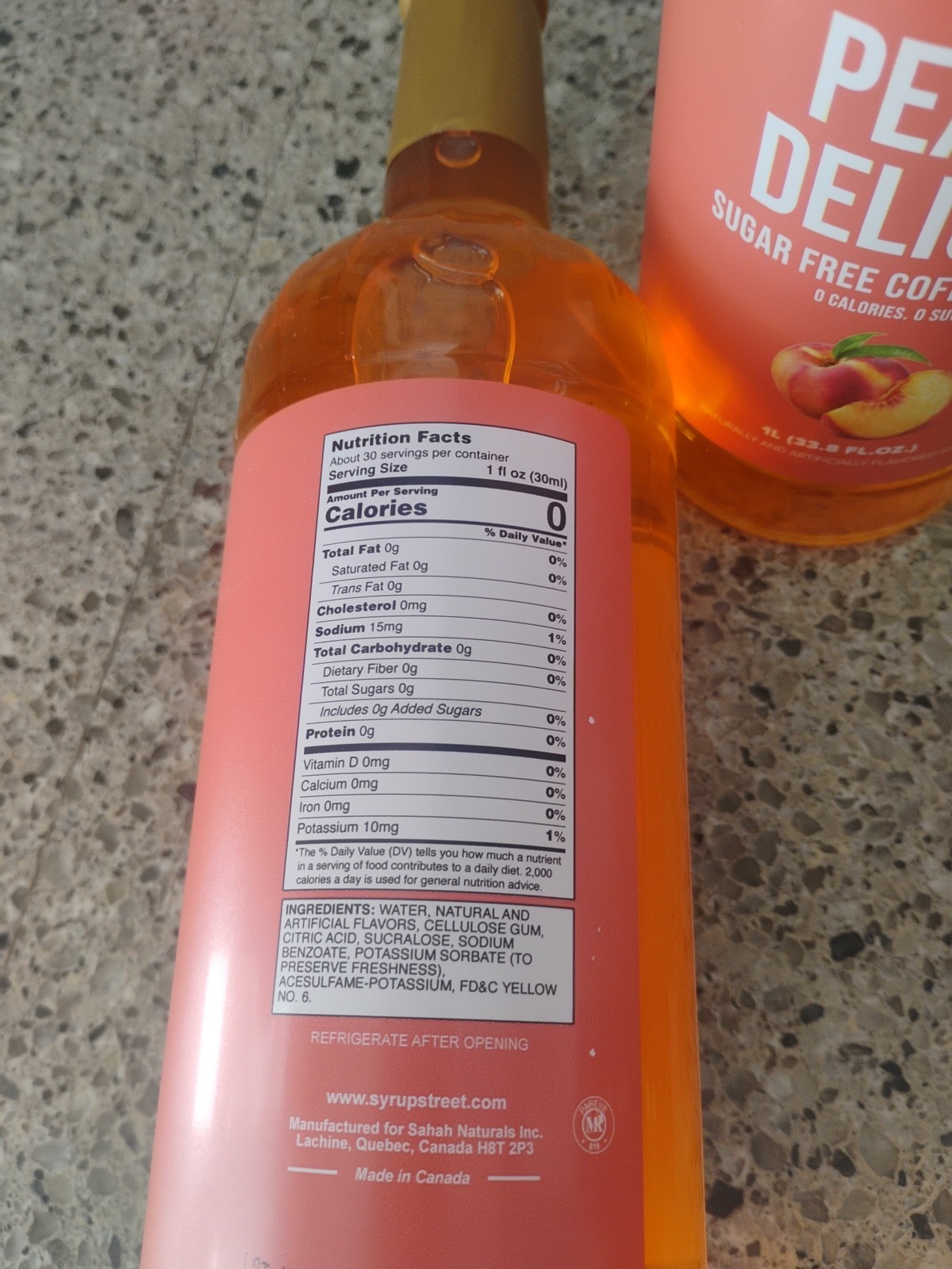 Peach Delite Sugar Free Coffee/Water/Drinks Flavoring Syrup 2 – Syrup Street