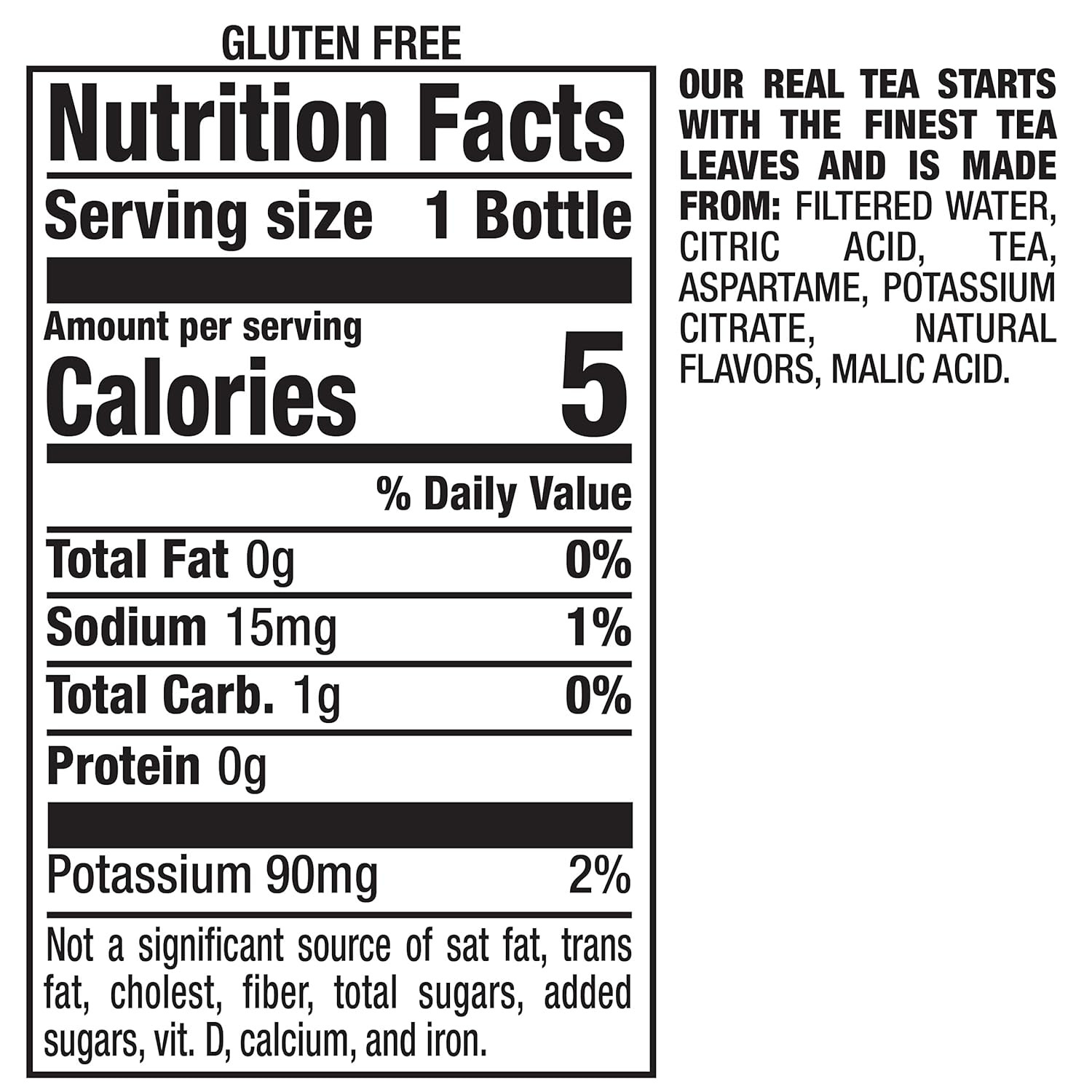 Zero Sugar Raspberry Tea, 16 Fl Oz Recycled Plastic Bottle, Pack of 12