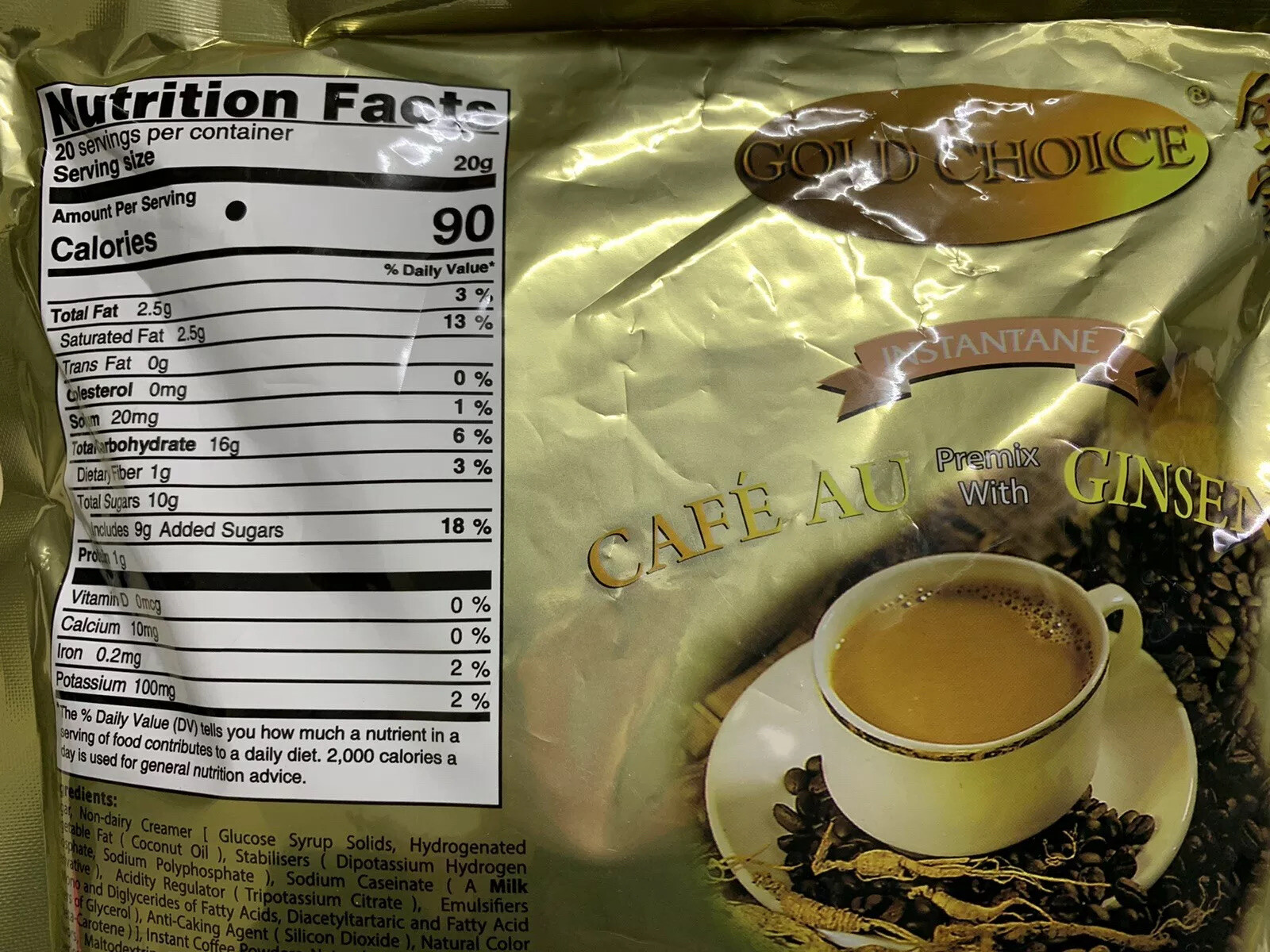 Gold Choice Instant Premix Ginseng Coffee 20 Sticks x 20g