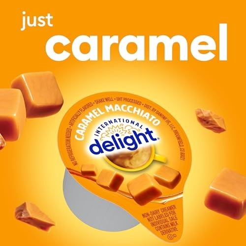 New Caramel Macchiato Coffee Creamer Singles 192 Count Kosher Gluten Free