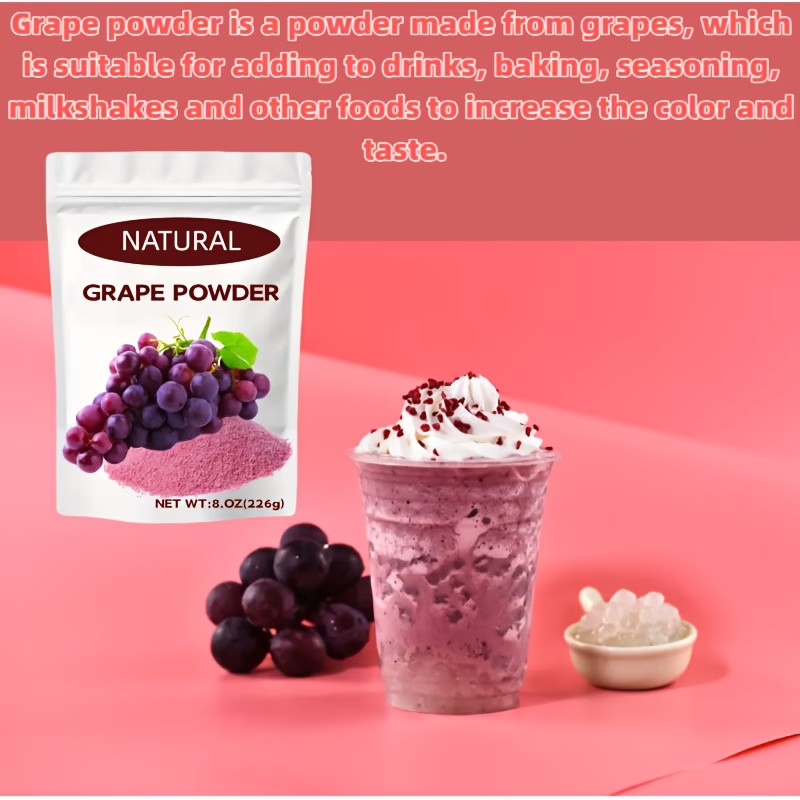 Vegan Natural Grape Powder Highly Soluble Rich Flavor Baking Beverages Drinks