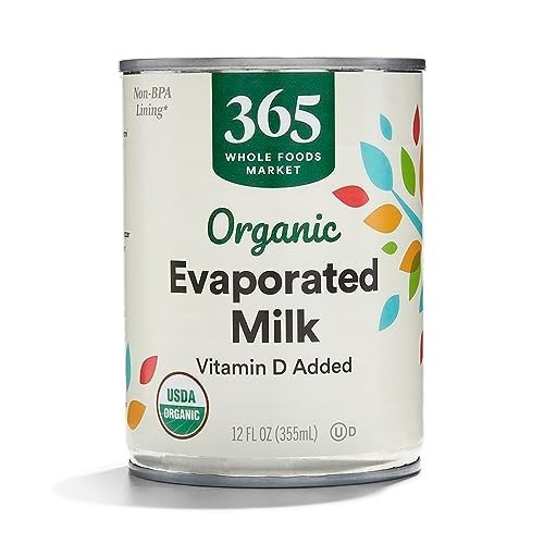 Organic Evaporated Milk 12 oz USDA Organic Vitamin D Non-GMO Kosher For Baking