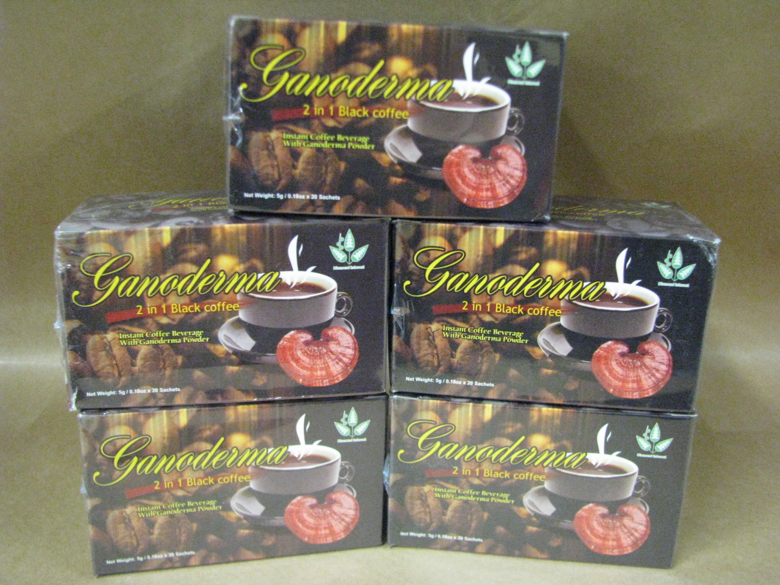 Ganoderma Coffee 2-1 Classic Black Healthy Coffee – 5 Boxes (100 pks)