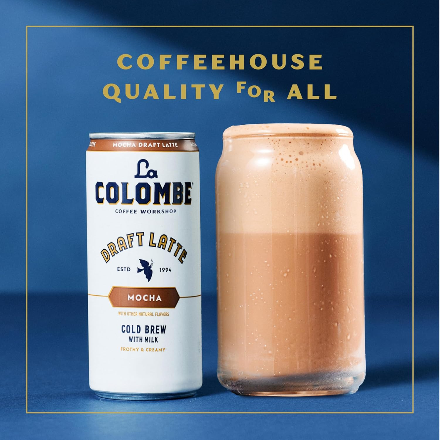 Mocha Draft Latte Ready To Drink Cold Brew Coffee 9oz Cans 4 Pack