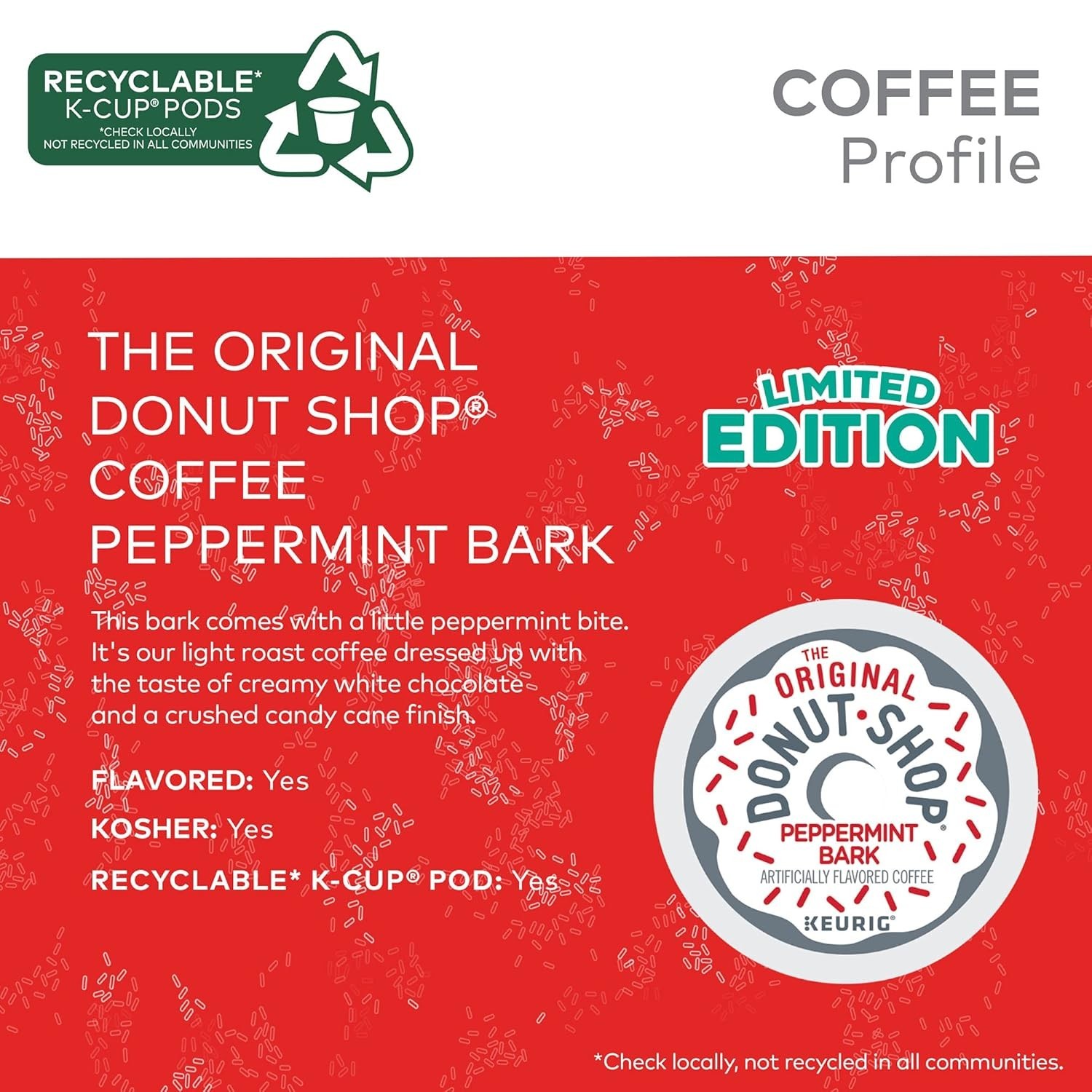 60 Peppermint Bark K-Cups – Indulge in Delightful Light Roast Coffee Anytime!