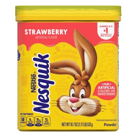 Nestle Nesquik Strawberry Flavor Powder Drink Mix, 18.7 oz