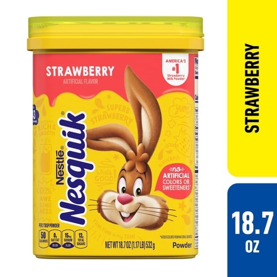 Nestle Nesquik Strawberry Flavor Powder Drink Mix, 18.7 oz