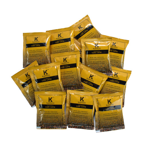 Kaffeto Caffe latte with ganoderma/reishi/vegan/Kaffeto Gourmet (50 Sachets)